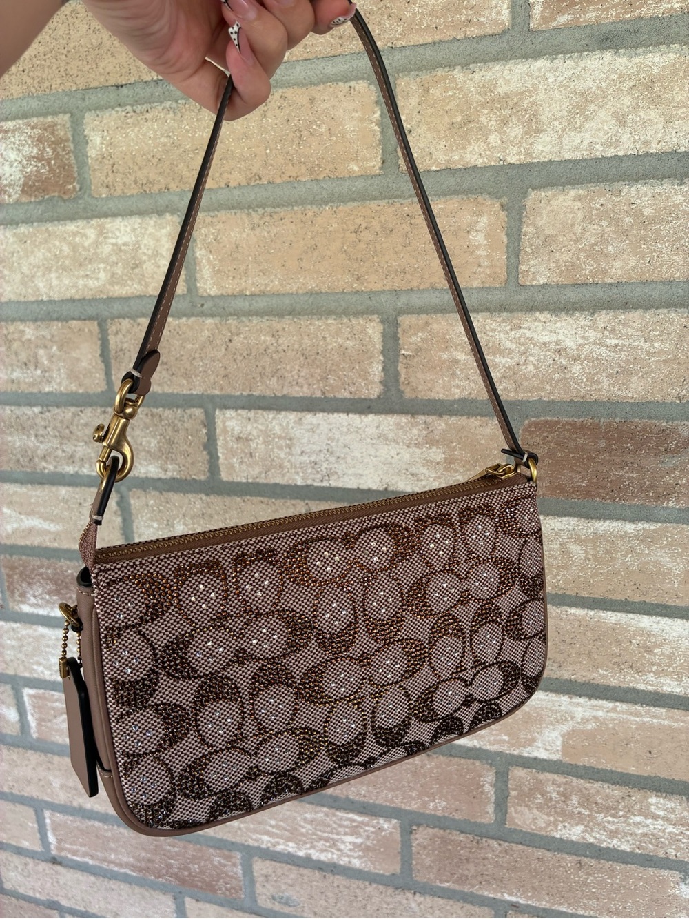 Coach Crystal Signature Jacquard Plaza Bag